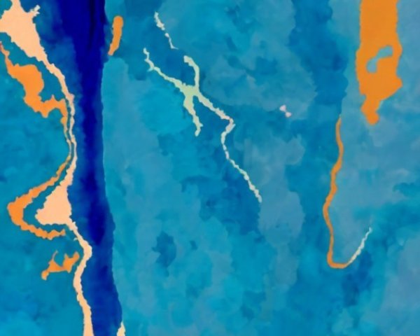 Abstract Design with Vibrant Blue and Colorful Hues
