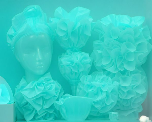 Turquoise Decorative Objects in Dreamlike Composition