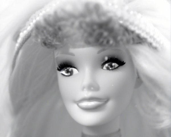 Close-up of a vintage doll with blonde hair and hat