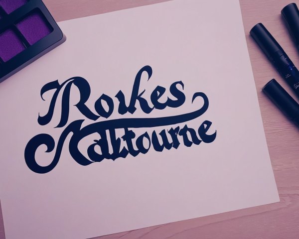 Stylish Hand-Lettered Calligraphy Design on Paper