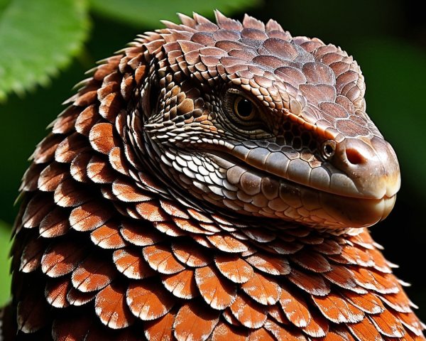Close-Up of a Lizard with Textured Scales and Eye