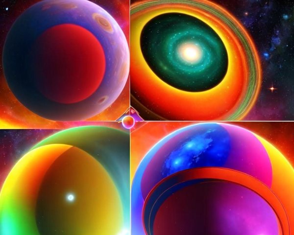 Vibrant Abstract Representations of Celestial Bodies