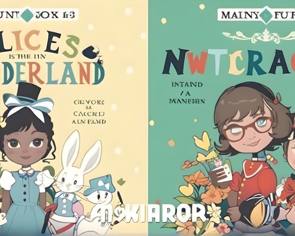 Whimsical Book Covers of Wonderland and Nutcracker