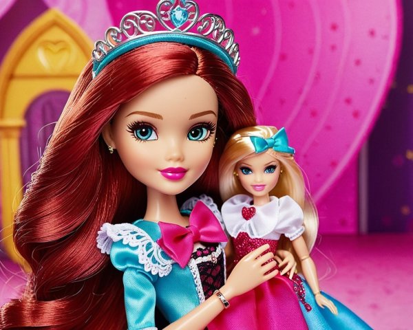 Glamorous Doll in Blue Gown with Matching Outfit