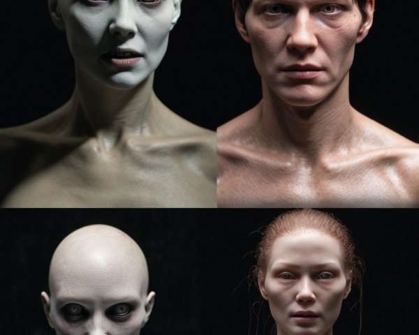 Androgynous Portraits with Distinctive Expressions