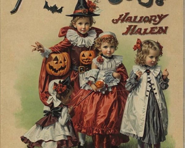Children in Early 20th Century Halloween Costumes