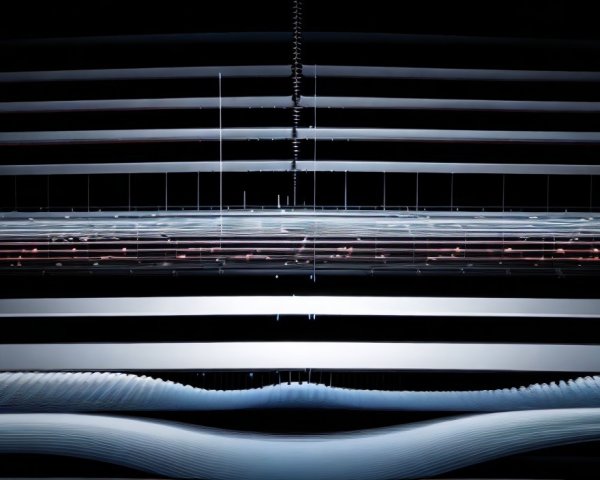 Abstract Pattern of Horizontal Lines with Depth and Light