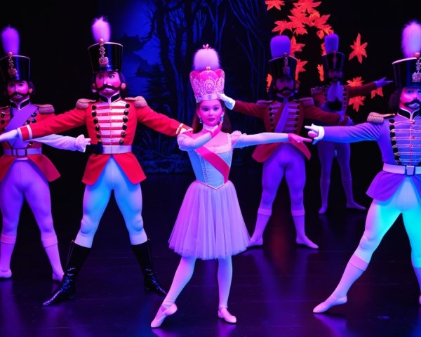Ballet Performance with Ballerina and Toy Soldiers