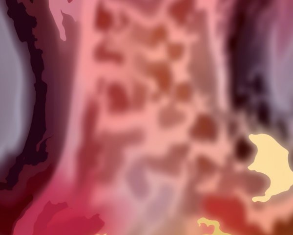 Abstract Composition of Swirling Hues and Depth