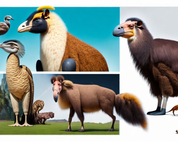 Collection of Stylized Birds and Bird-like Creatures