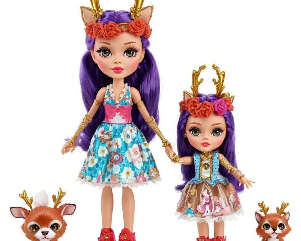 Whimsical Dolls with Floral Antlers and Fox Pets