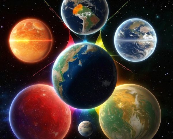 Colorful Cosmic Representation of Multiple Planets