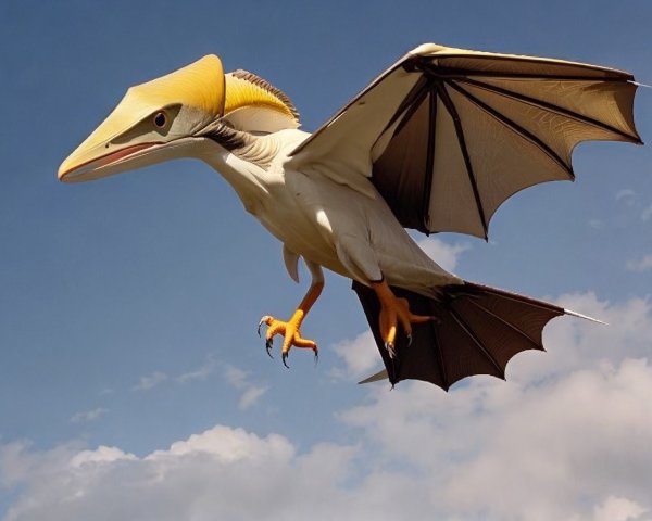 Majestic Pterosaur-like Creature in Flight
