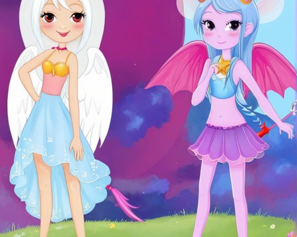 Whimsical Characters Under a Starry Sky