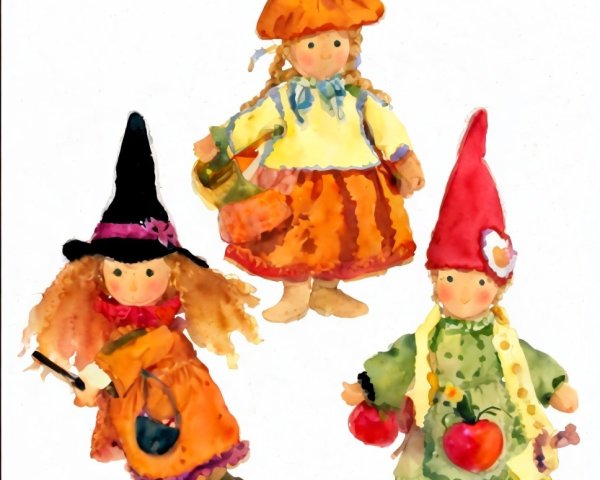 Whimsical Handcrafted Dolls in Autumnal Styles