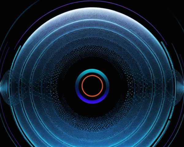 Futuristic Design of Concentric Circles in Vibrant Colors