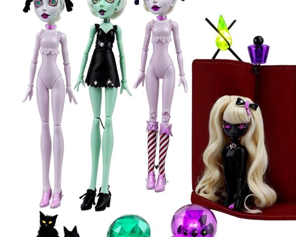 Collection of Three Stylized Dolls with Accessories