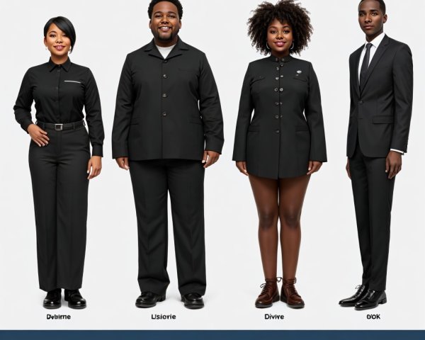 Diverse Group in Stylish Black Attire Poses Together