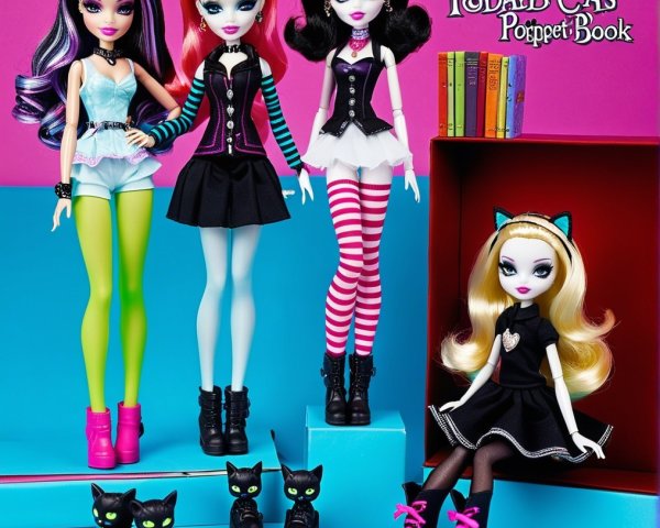 Three Fashion Dolls from Monster High Series