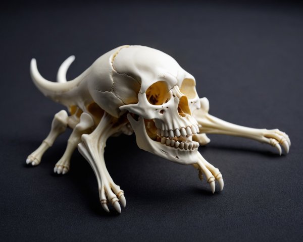 Realistic Cat Skull Model with Anatomical Details