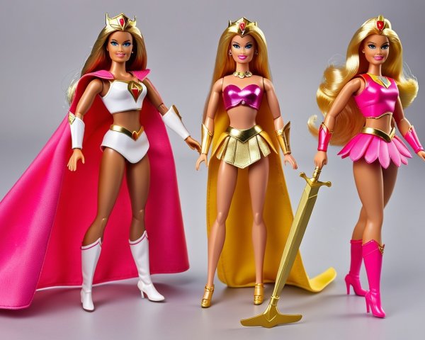Stylish Superheroine Action Figures with Unique Outfits