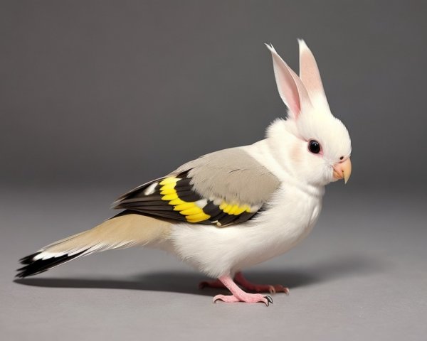 Stunning Bird with White, Gray, and Pink Features