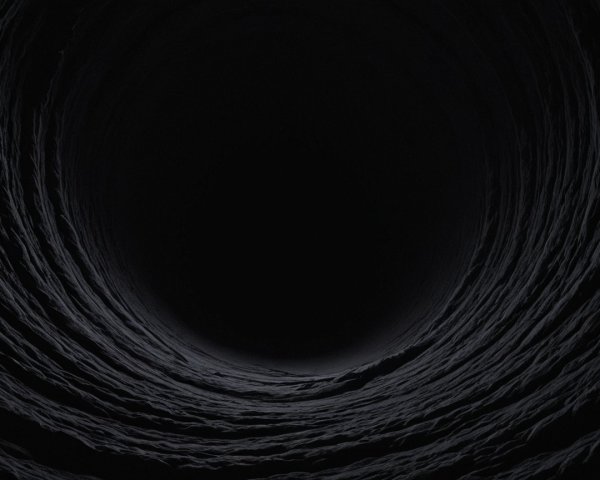 Textured Dark Void with Spiraling Walls and Depth