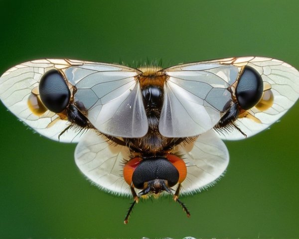 Close-up of a colorful insect with intricate wings