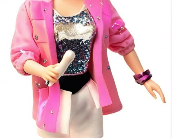 Glamorous Fashion Doll in Vibrant Pink Outfit