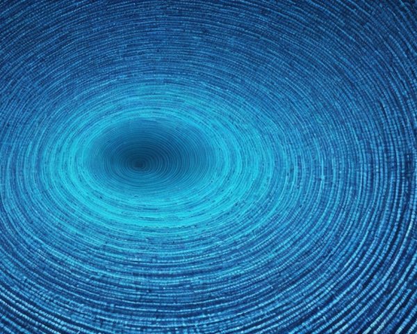 Spiral Pattern of Concentric Circles in Blue Shades