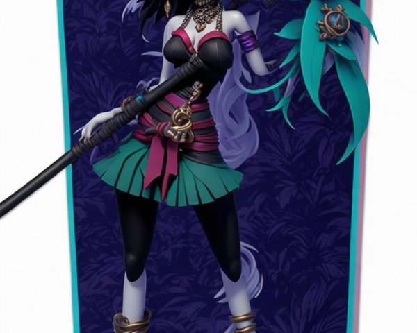 Stylish character with white hair and red eyes