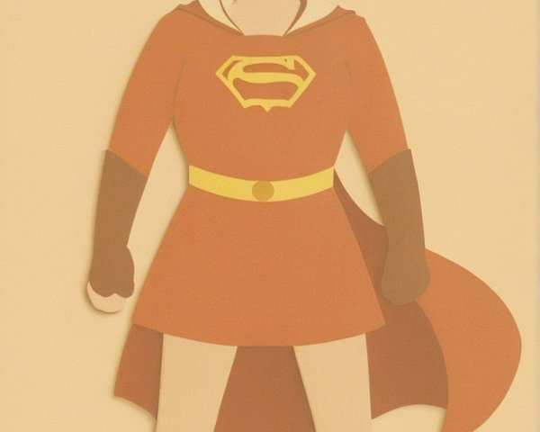 Cheerful Cartoon Superhero in Vibrant Red Outfit