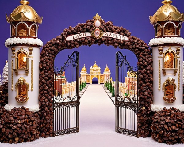 Whimsical Gate to a Fantastical Land of Sweets