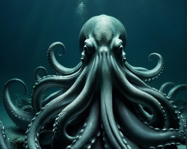 Majestic Octopus in Sunlit Underwater Scene