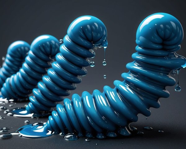 Vibrant Blue Spiral Shapes on Dark Background