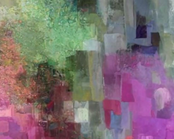 Vibrant Abstract Mosaic with Dynamic Textures