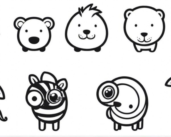 Whimsical Cartoon-Style Animals Collection Description