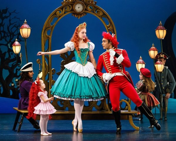Theatrical Scene with Princess and Soldier in Costume