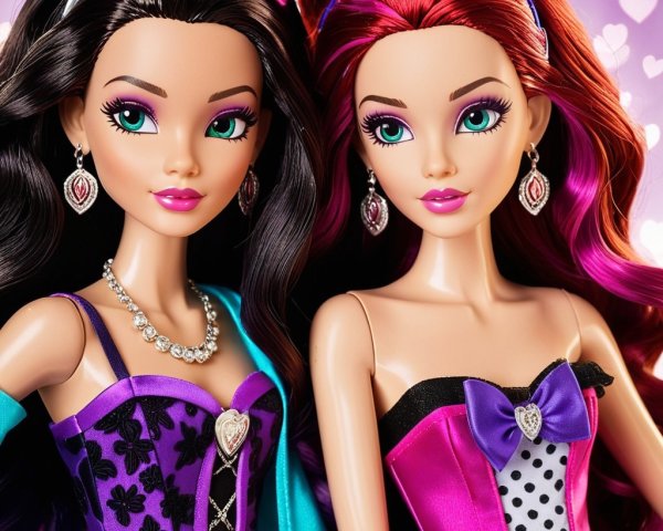 Glamorous Dolls with Stylish Outfits and Hairstyles