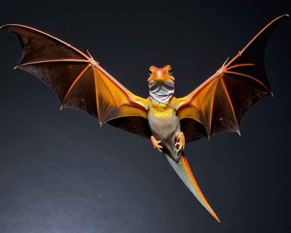 Vividly Colored Dragon-Like Creature with Wings