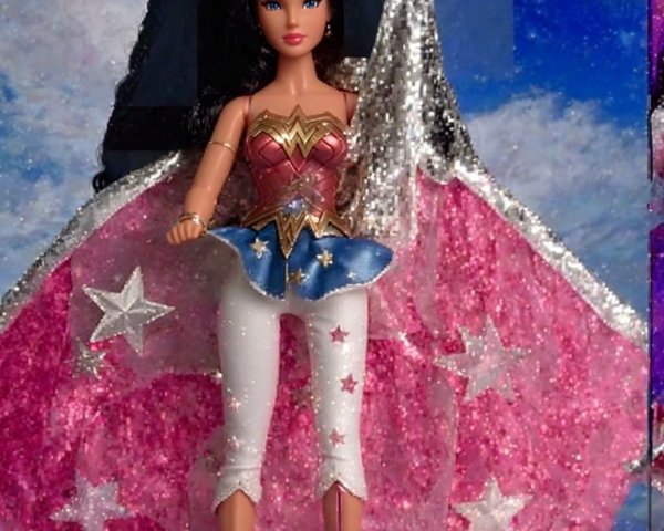 Wonder Woman Doll in Iconic Costume with Cape