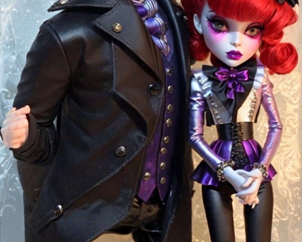 Stylish Gothic Dolls with Dramatic Fashion Details