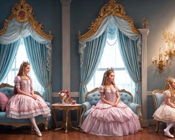 Lavishly Decorated Room with Dolls and Elegant Accents
