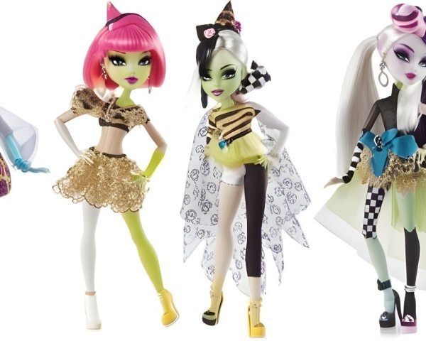 Colorful Collection of Stylish Artistic Dolls with Unique Fashions