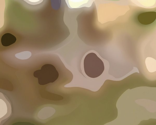 Abstract Composition in Earthy Tones and Soft Shapes