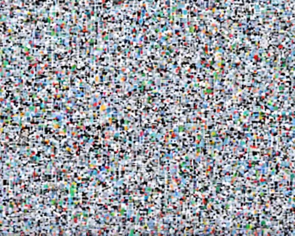 Colorful Patterns and Shapes in a Mosaic Collage