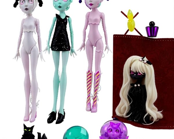 Stylized Dolls with Unique Designs and Accessories
