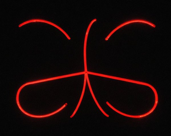 Abstract Red Line Design on Black Background