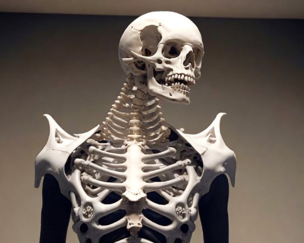Realistic Human Skeleton with Detailed Anatomical Features