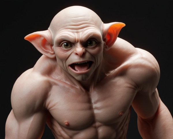 Muscular Humanoid Figure with Expressive Features